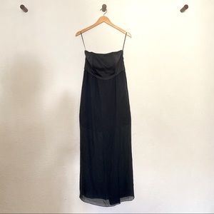 COS Black Strapless Maxi Dress